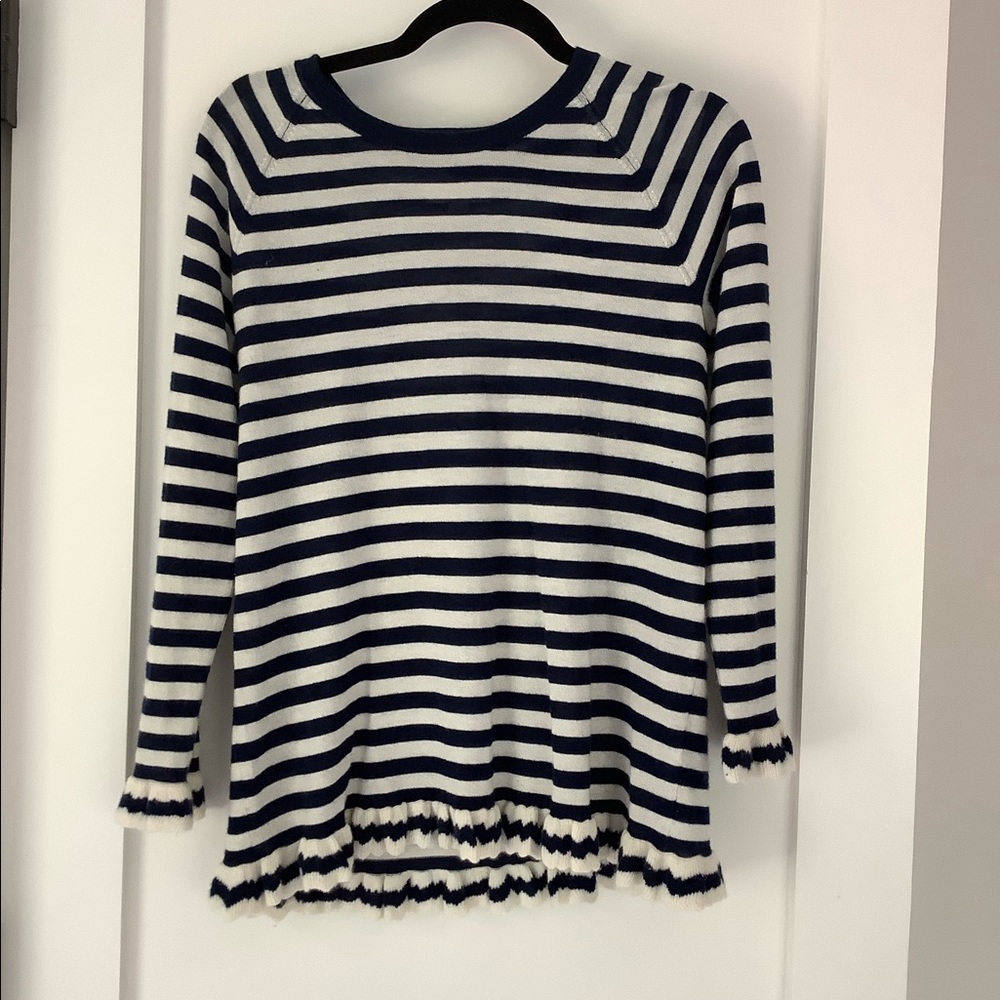Sail to sable navy blue/white striped sweater